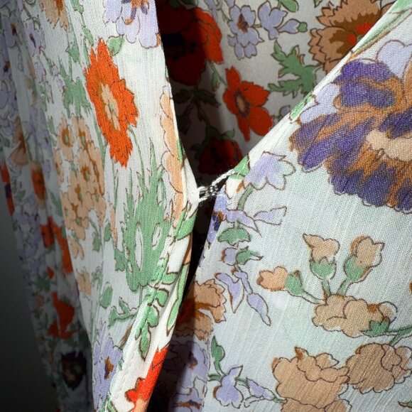 Veronica Beard "Saera" Floral Smocked Mini Dress - Women's US Size 8 - Picture 14 of 15